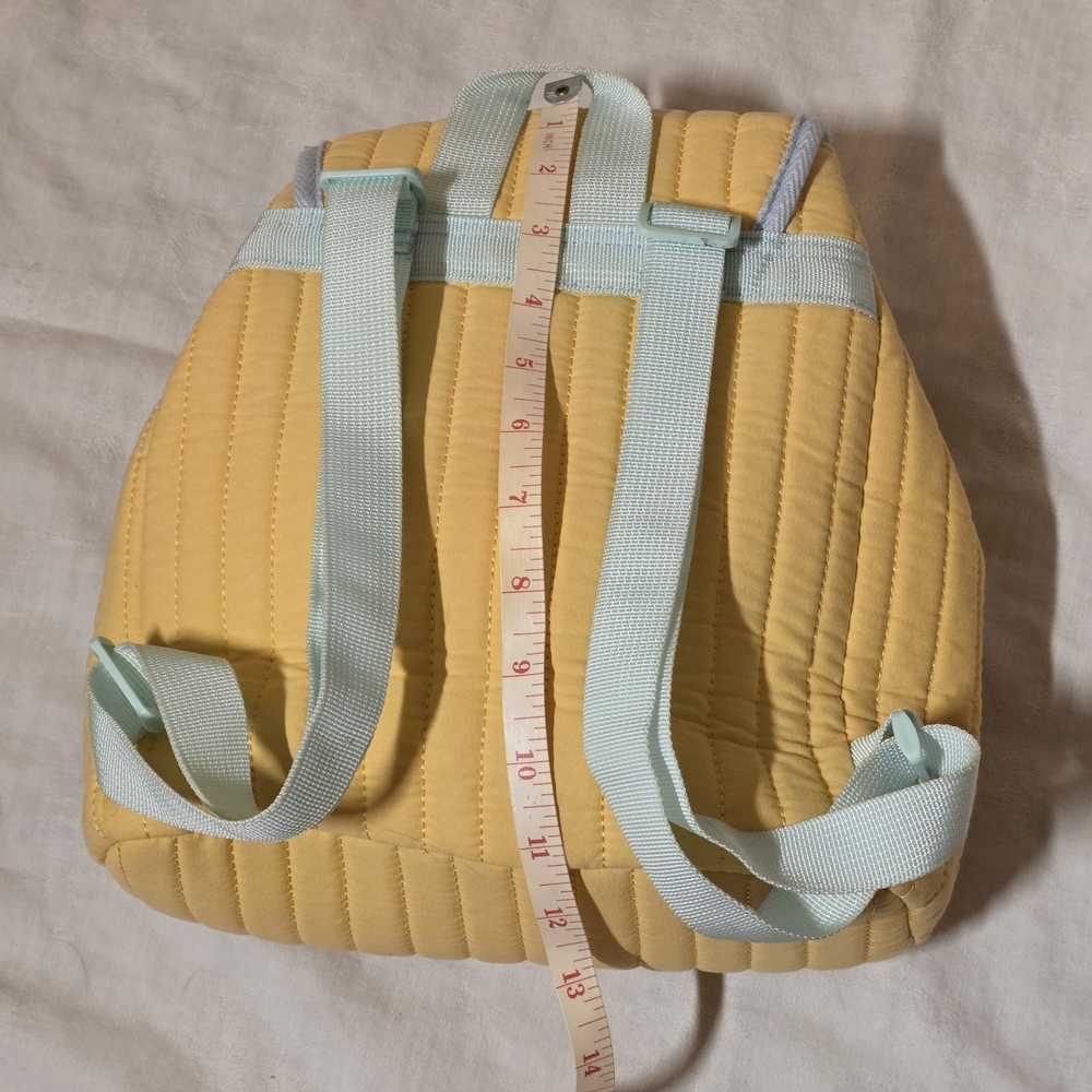 Yellow Quilted Mini Backpack/Purse - Picture 6 of 6